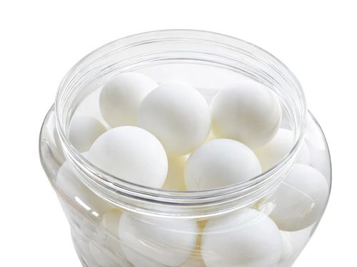 Pingponglabda készlet tárolóban, 60 db, fehér – 40mm standard asztalitenisz labda edzéshez