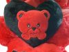Plüssmedve „i love you” szívvel – ajándék, ölelhető kisállat, piros