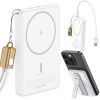 Mágneses Powerbank gyorstöltő, 5000 mah, usb-c, lightning, 20W
