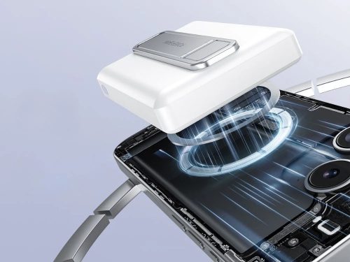 Mágneses Powerbank gyorstöltő, 5000 mah, usb-c, lightning, 20W