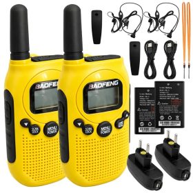   2 db baofeng bf-t6 rádió készlet, nagy hatótávolság (akár 2 km), zseblámpa, 1500 mah