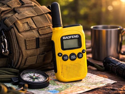 2 db baofeng bf-t6 rádió készlet, nagy hatótávolság (akár 2 km), zseblámpa, 1500 mah