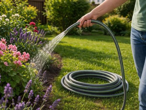 DIVODV Háromrétegű Kerti Gumi locsolótömlő – 1/2", Erős és Strapabíró, 20m