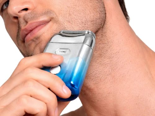 Mini USB-s zsebborotva és szakálltrimmer férfiaknak