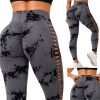 Női push-up marmor mintás leggings szürke S/M
