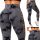 Női push-up marmor mintás leggings szürke S/M