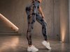 Női push-up marmor mintás leggings szürke S/M