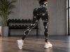 Női push-up marmor mintás leggings fekete S/M