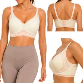 Női push-up sportmelltartó varratmentes betéttel fehér M
