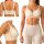 Női push-up sportmelltartó varratmentes betéttel fehér XL