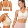 Női push-up sportmelltartó varratmentes betéttel fehér 2XL