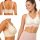 Női push-up sportmelltartó varratmentes betéttel fehér 2XL