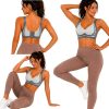 Női push-up sportmelltartó varratmentes betéttel szürke XL