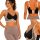 Női push-up sportmelltartó varratmentes betéttel fekete L