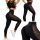 Női push-up alakformáló magas derekú leggings fekete S/M
