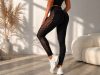 Női push-up alakformáló magas derekú leggings fekete S/M