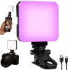 Rgb mini led-lámpa fotózáshoz és videózáshoz, 150°-os szög, 1/4''-es menetes rögzítés, klipszes, 3000k – 6500k, 5,5W