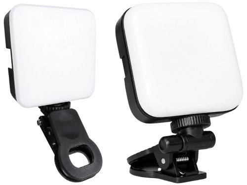 Rgb mini led-lámpa fotózáshoz és videózáshoz, 150°-os szög, 1/4''-es menetes rögzítés, klipszes, 3000k – 6500k, 5,5W