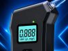 Elektronikus, digitális lcd-képernyős alkoholmérő, zseblámpa, 5 szájrész, precíz, fekete