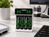 Aa és aaa akkumulátorokhoz való lcd-kijelzős töltő + 4 db aa akkumulátor + usb-c kábel