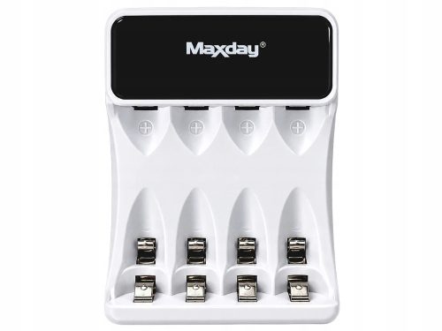 Aa és aaa akkumulátorokhoz való lcd-kijelzős töltő + 4 db aaa akkumulátor + usb-c kábel