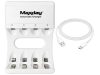 AA és AAA akkumulátor gyors töltő, usb-c, led, 4 rekesz