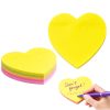 Színes öntapadó jegyzettömb – szív alakú 100 lap, sticky notes
