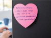 Színes öntapadó jegyzettömb – szív alakú 100 lap, sticky notes