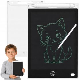   LCD elemes Rajztábla ceruzával, törlés gombbal 12", fehér