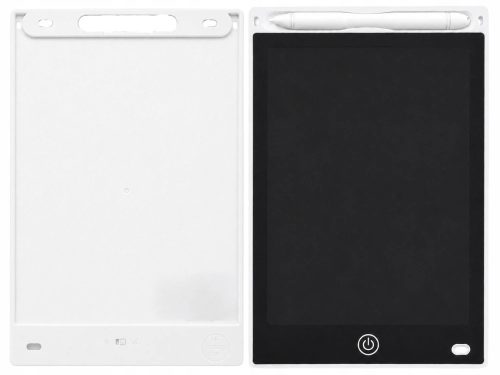 LCD elemes Rajztábla ceruzával, törlés gombbal 12", fehér