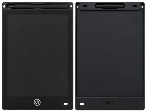 LCD elemes Rajztábla ceruzával, törlés gombbal 12", fekete