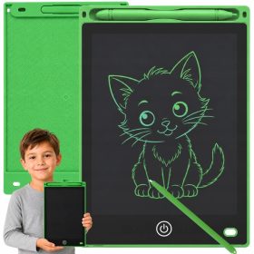   LCD elemes Rajztábla ceruzával, törlés gombbal 12", zöld