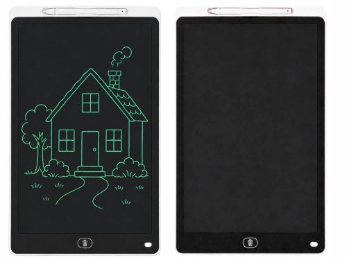 LCD elemes Rajztábla ceruzával, törlés gombbal 16", fehér