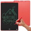 LCD elemes Rajztábla ceruzával, törlés gombbal 16", piros