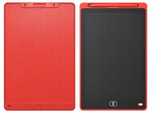 LCD elemes Rajztábla ceruzával, törlés gombbal 16", piros