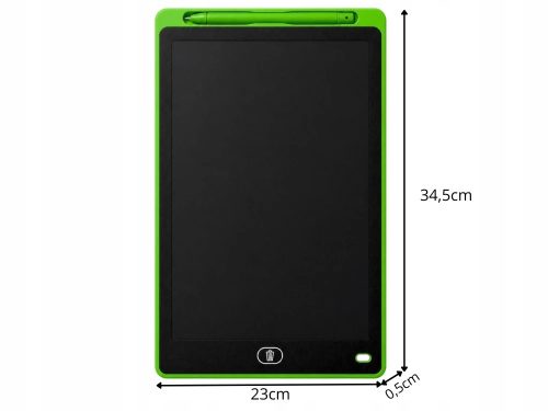 LCD elemes Rajztábla ceruzával, törlés gombbal 16", zöld