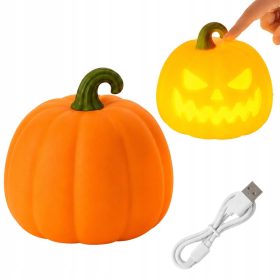   Újratölthető LED Halloween tök asztali lámpa időzítővel