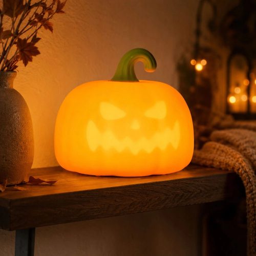 Újratölthető LED Halloween tök asztali lámpa időzítővel