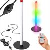 RGB 7 színű LED állólámpa 50cm távirányítóval, fekete USB