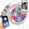 Intelligens 5m-es Bluetooth Neon RGB LED Szalag Szett – Zenére Villogó Hangulatvilágítás távirányítóval