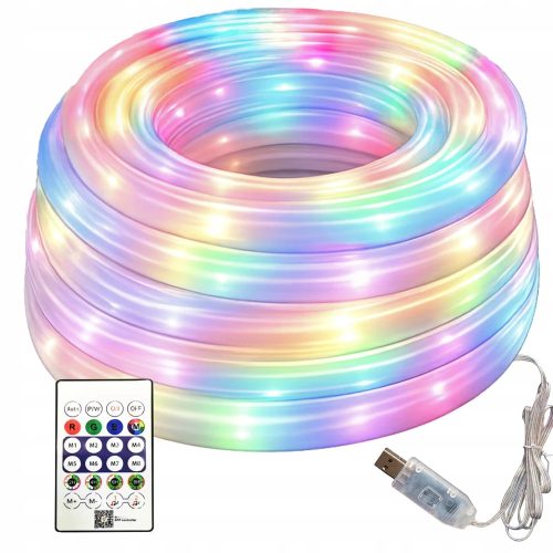 Okos 360° rugalmas RGB Neon LED Szalag Szett, Bluetooth App Vezérlés, 5m