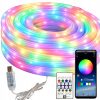 Okos 360° rugalmas RGB Neon LED Szalag Szett, Bluetooth App Vezérlés, 10m