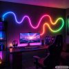 Okos 360° rugalmas RGB Neon LED Szalag Szett, Bluetooth App Vezérlés, 10m