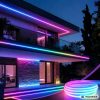 Neon LED szalag RGB Bluetooth alkalmazással, távirányítóval kültérre és beltérre, vízálló, 5m, 240V