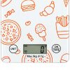 Elektronikus érintőképernyős konyhai mérleg, 5 kg/1g, tára funkcióval, lcd kijelzővel