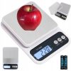 TY-909 LCD kijelzős digitális konyhai mérleg és ékszermérleg, tárázó funkcióval, 5 kg / 1 g, Fehér