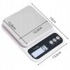 TY-909 LCD kijelzős digitális konyhai mérleg és ékszermérleg, tárázó funkcióval, 5 kg / 1 g, Fehér