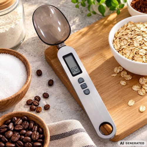 Elektronikus, lcd-képernyős, digitális, konyhai kanál mérleg precíz, 300 g/0,1 g